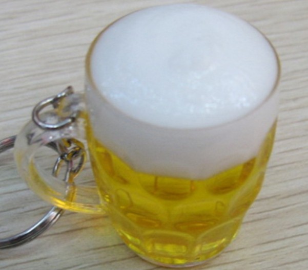 Mini beer mug keychain