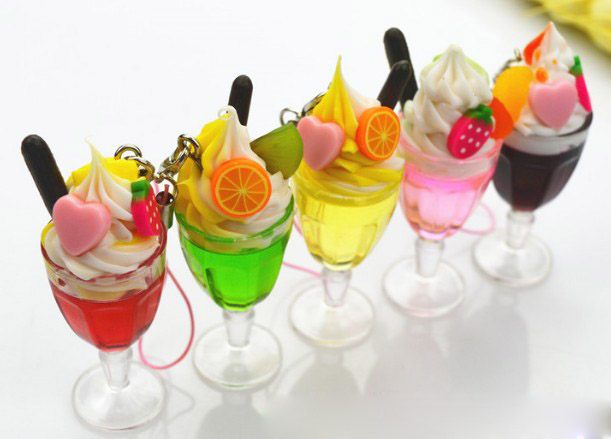 Mini ice cream keychain