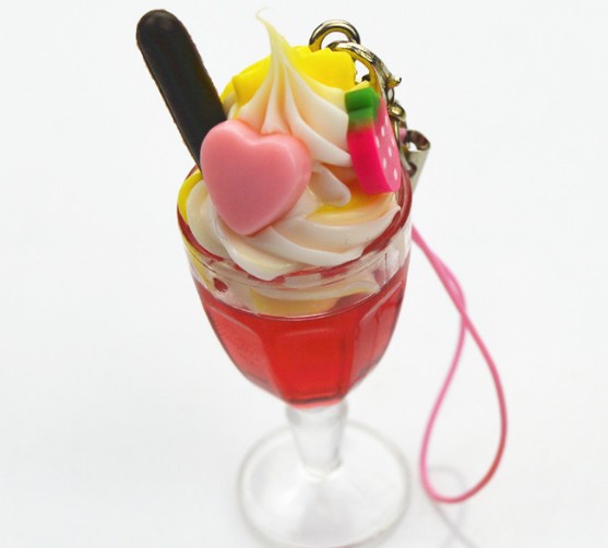 Mini ice cream keychain