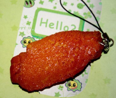 Simulation chicken wings keychain