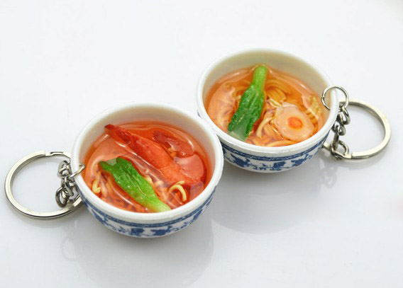 Noodle bowl keychain