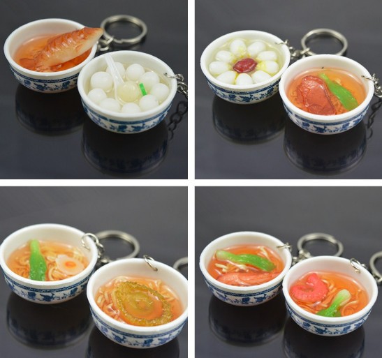 Noodle bowl keychain