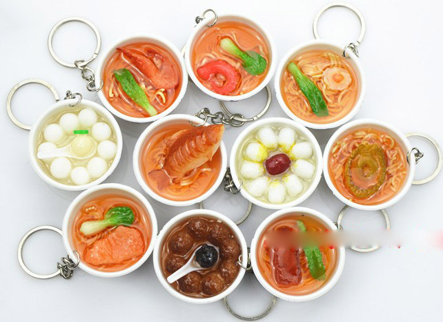 Noodle bowl keychain