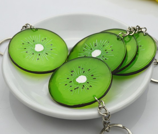 Lemon slices keychain