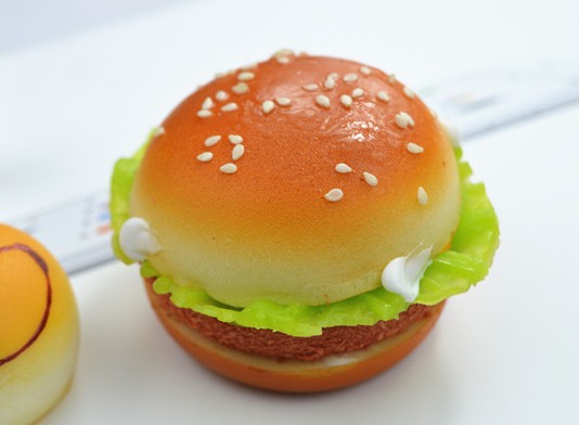 Beef burger keychain