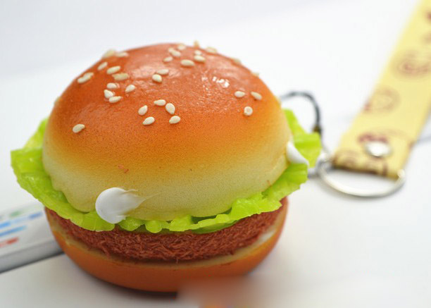 Beef burger keychain