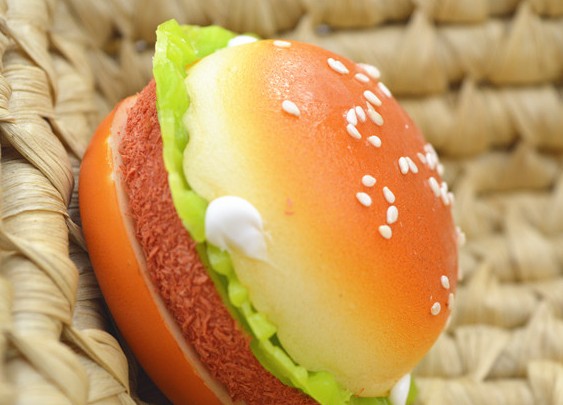 Beef burger keychain