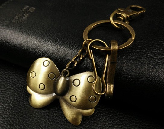 Bronze butterfly keychain