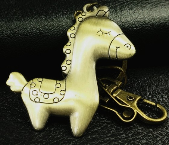 Bronze horse keychain
