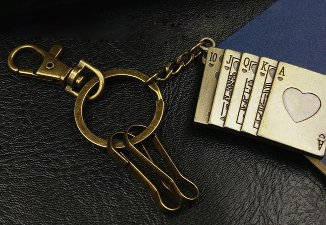 Bronze Poker keychain