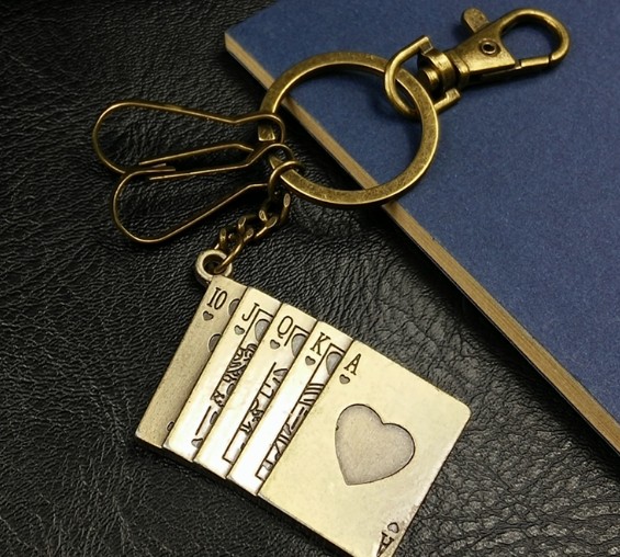 Bronze Poker keychain