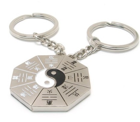 Tai Chi diagram couple keychains