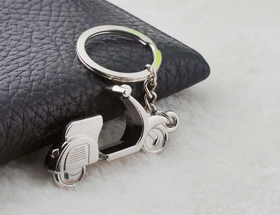Women's motorcycle keychain