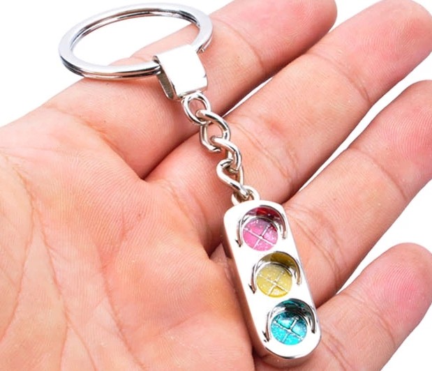Traffic lights keychain