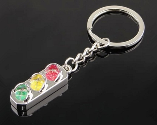 Traffic lights keychain