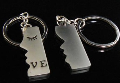 Love Kiss Couple Keychains