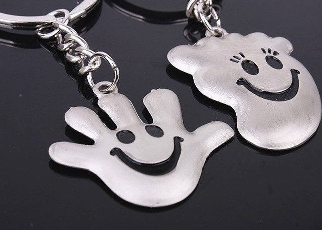 Hands and feet smiling Couple Keychains
