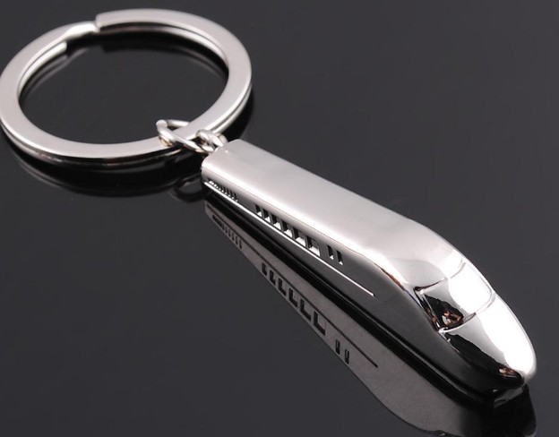 High-speed train keychain