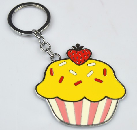 Strawberry cake keychain