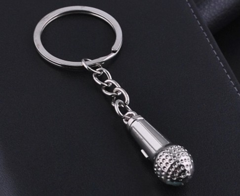 Microphone keychain