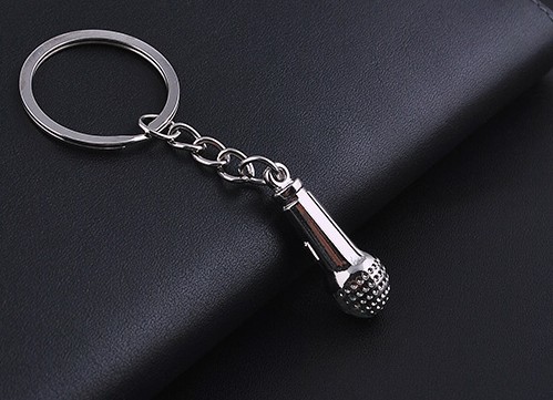 Microphone keychain