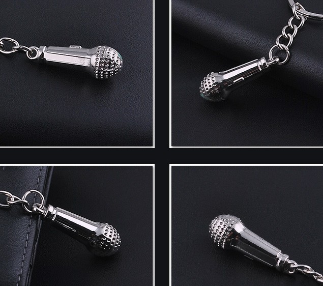 Microphone keychain
