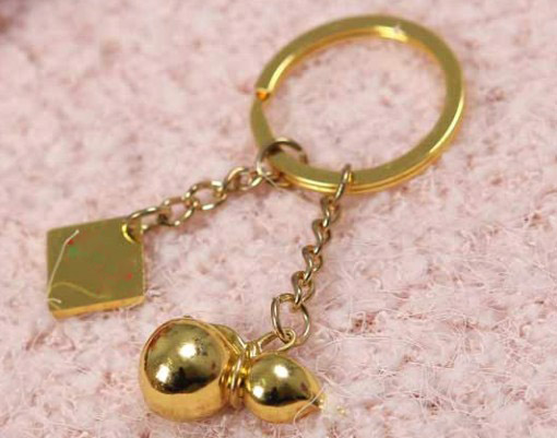 Golden luck gourd keychain