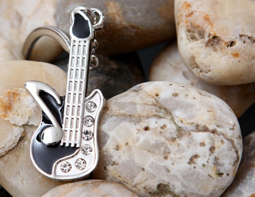 Mini guitar keychain