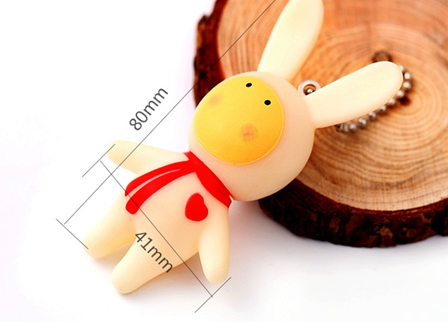 Personalized rabbit keychain