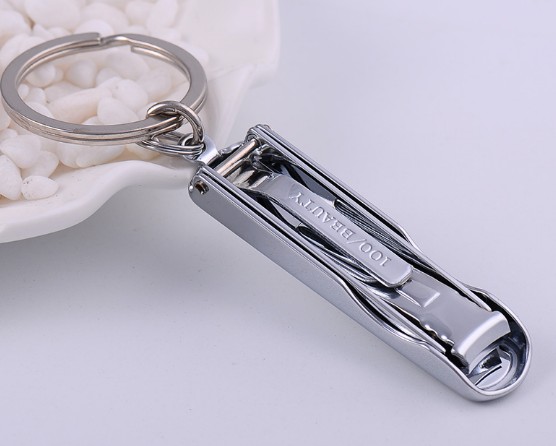 Alloy nail scissors keychain