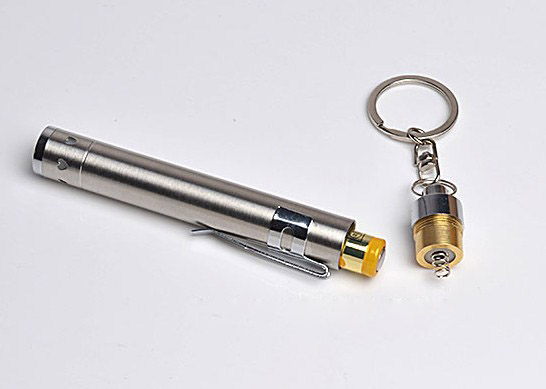 Waterproof stainless steel LED Flashlight keychain