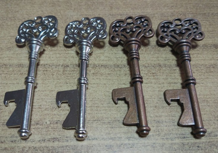 retro key shape opener keychain