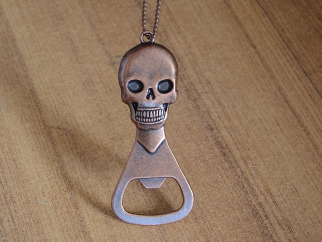 Retro Skeleton Bottle Opener Keychain