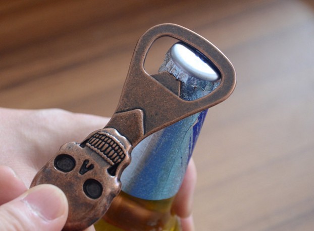 Retro Skeleton Bottle Opener Keychain