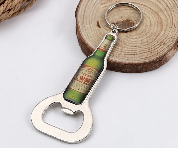 Classic drop of glue bottle opener keychain