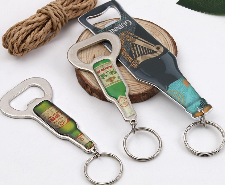 Classic drop of glue bottle opener keychain