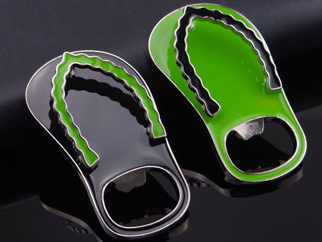 Creative slippers bottle opener keychain