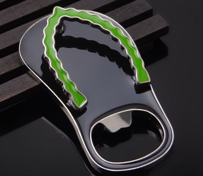 Creative slippers bottle opener keychain