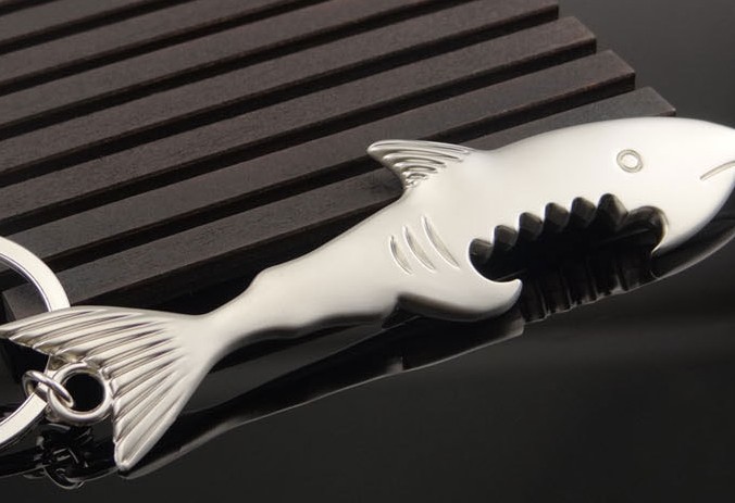 shark bottle opener keychain
