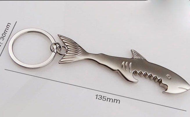 shark bottle opener keychain