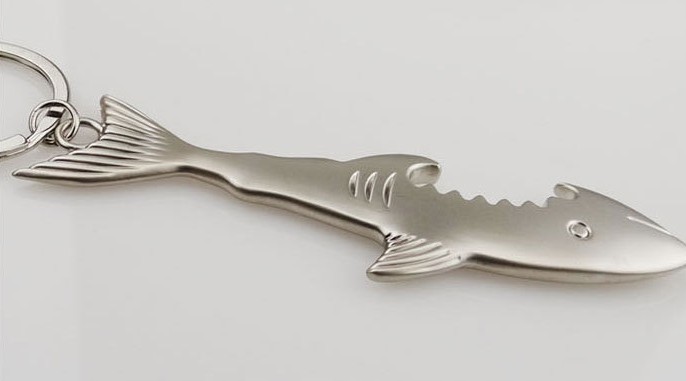 shark bottle opener keychain