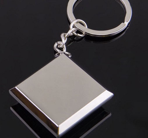 Square compass keychain