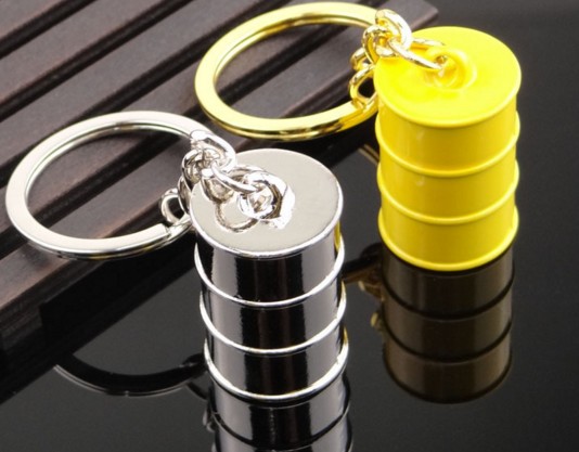 3d oil drums keychain