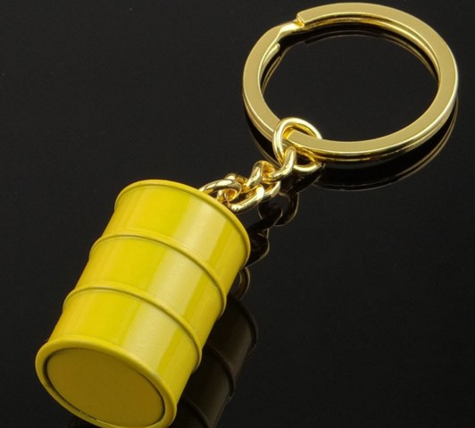 3d oil drums keychain