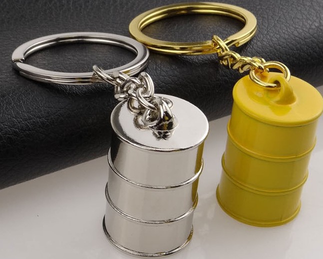 3d oil drums keychain