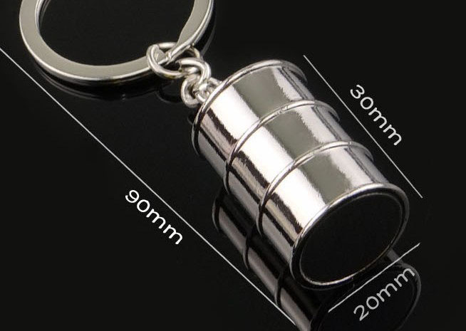 3d oil drums keychain