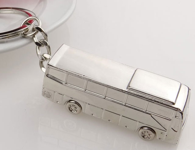 bus alloy keychain