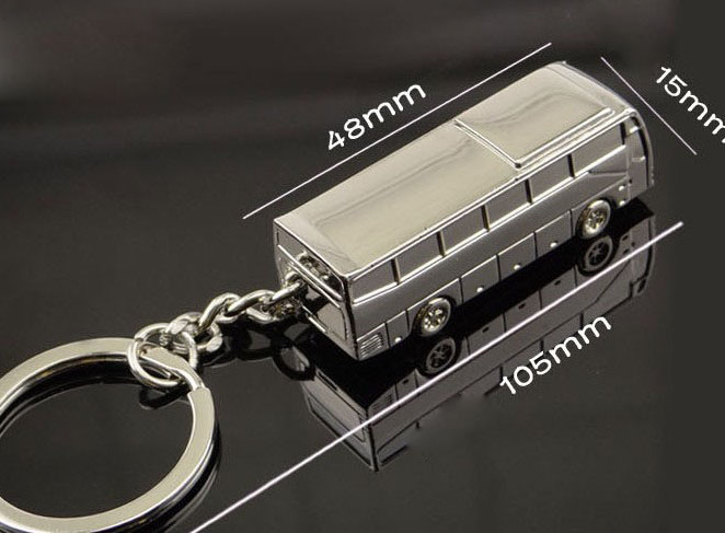 bus alloy keychain