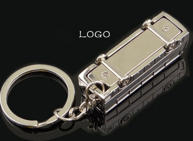 bus alloy keychain
