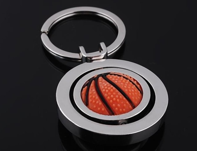 3d rotating golf ball keychain